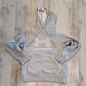 Under Armor Gray and Pink Purple Sweatshirt Hoddie Size XS